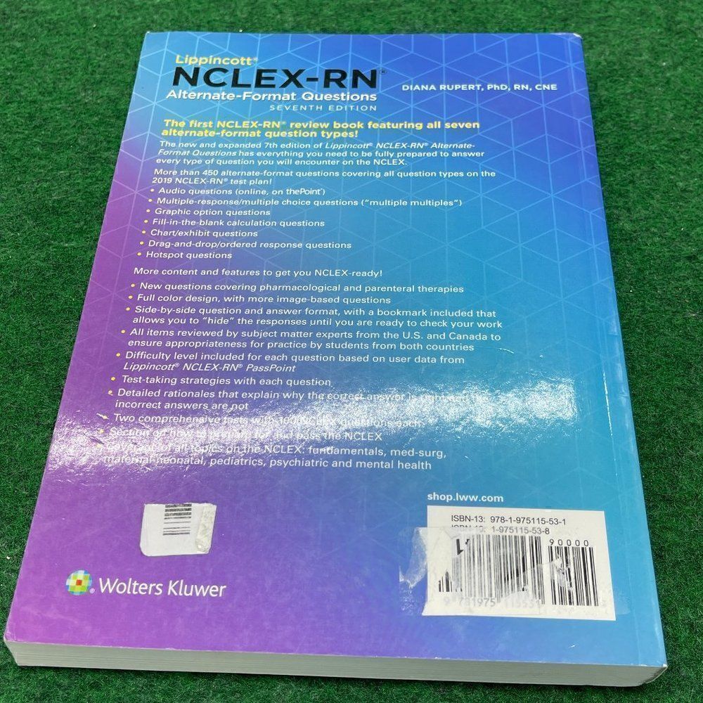 Lippincott NCLEX PN 2019 Seventh Edition Alternate-Formate Questions Guide - Picture 2 of 2
